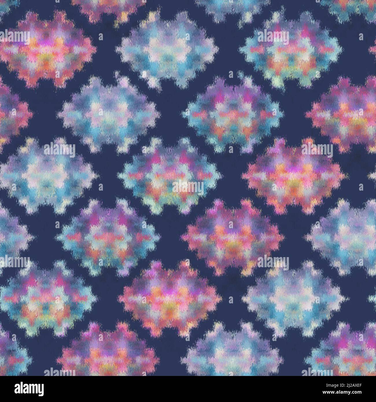 Seamless Digital Multicolor African rug Pattern diamond Design with ...