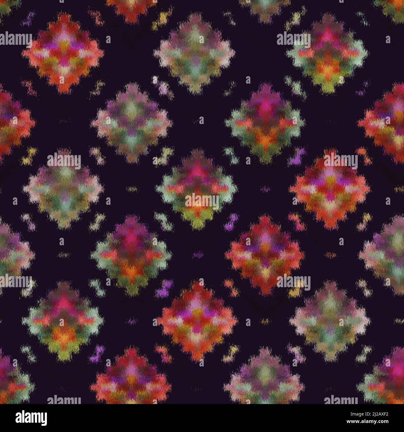 Seamless Digital Multicolor African rug Pattern diamond Design with ...