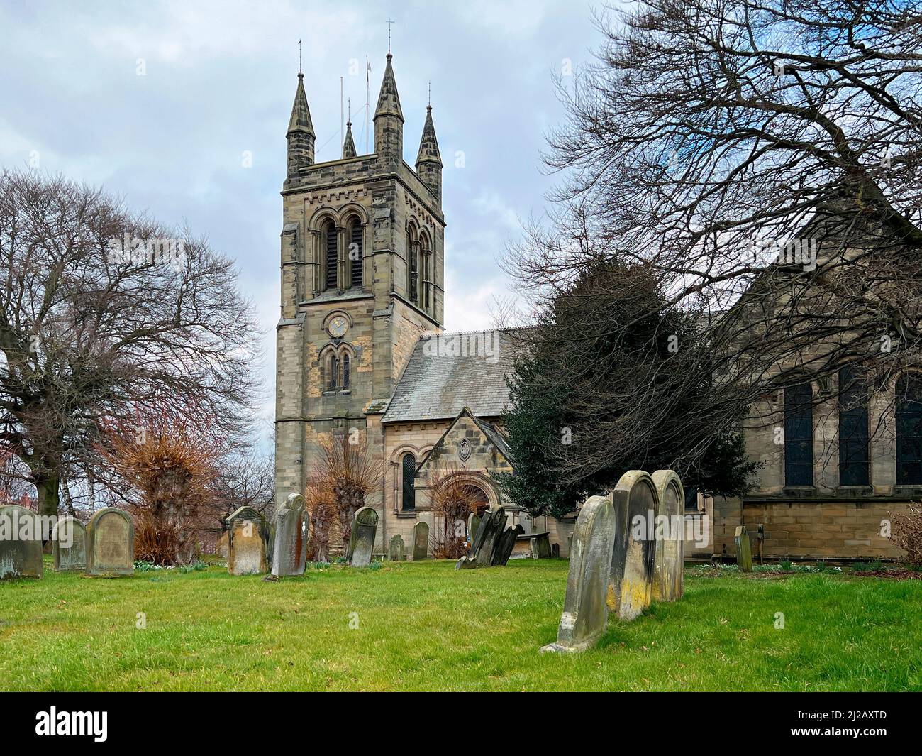Helmsley Parish Church- a market town and civil parish in the Ryedale district of North Yorkshire, England. Stock Photo