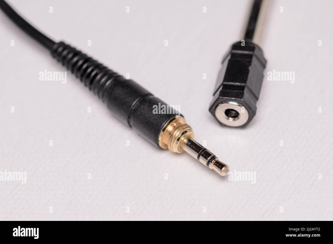 3.5mm stereo headphone jack connector and cable for analog audio