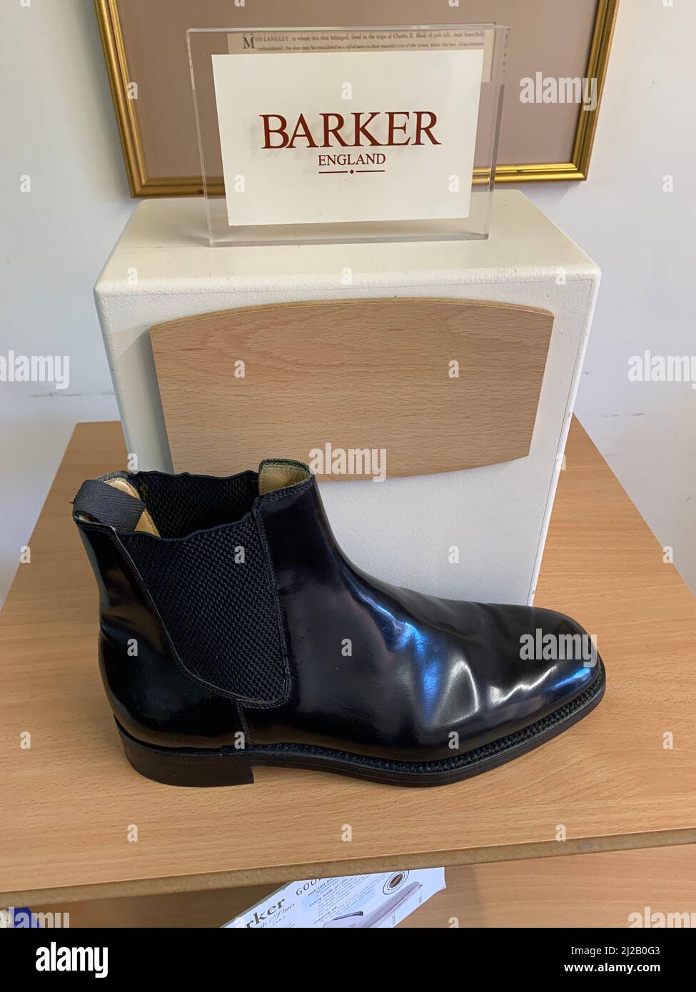 Barkers shoe factory shop Earls Barton Northamptonshire UK boot black