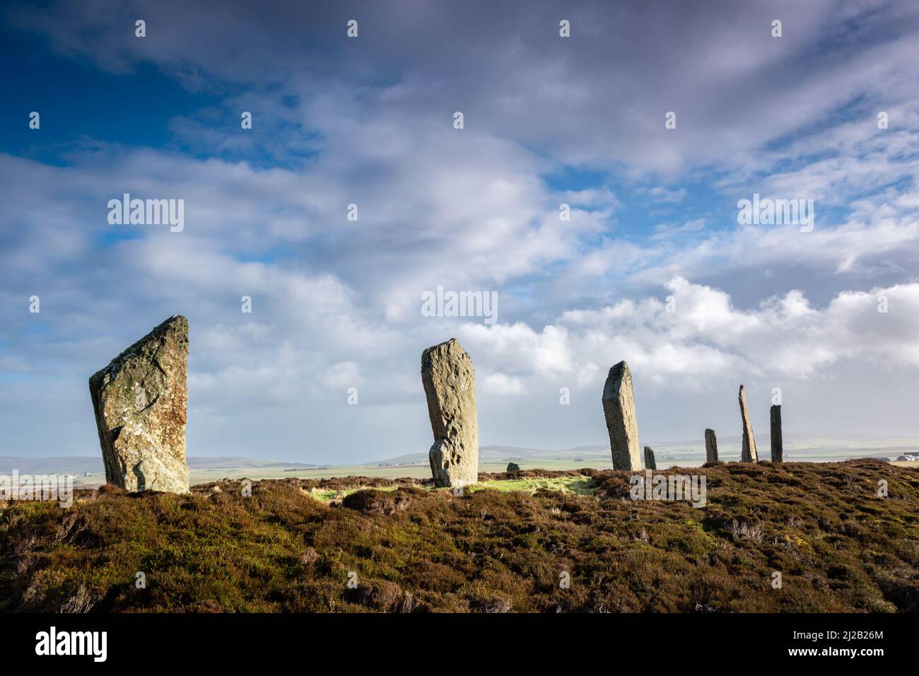 The Ring of Brodgar neolithic stone circle, Orkney, UK Stock Photo - Alamy