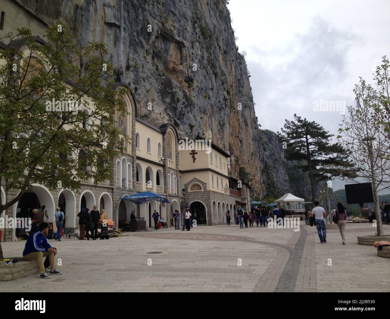 Ostrog Monastery in Montenegro Stock Photo