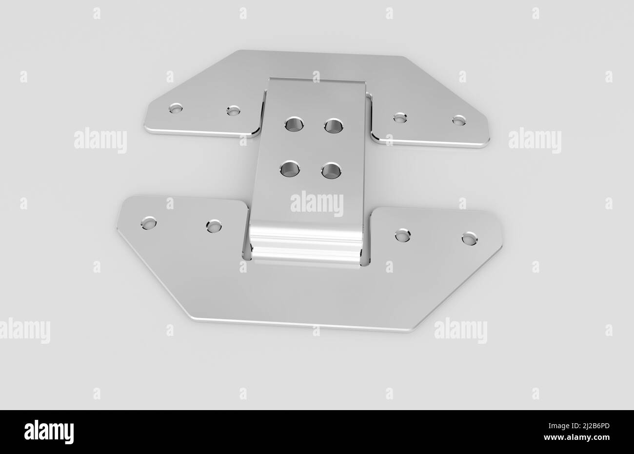Metal parts on light gray background,3D rendering Stock Photo - Alamy