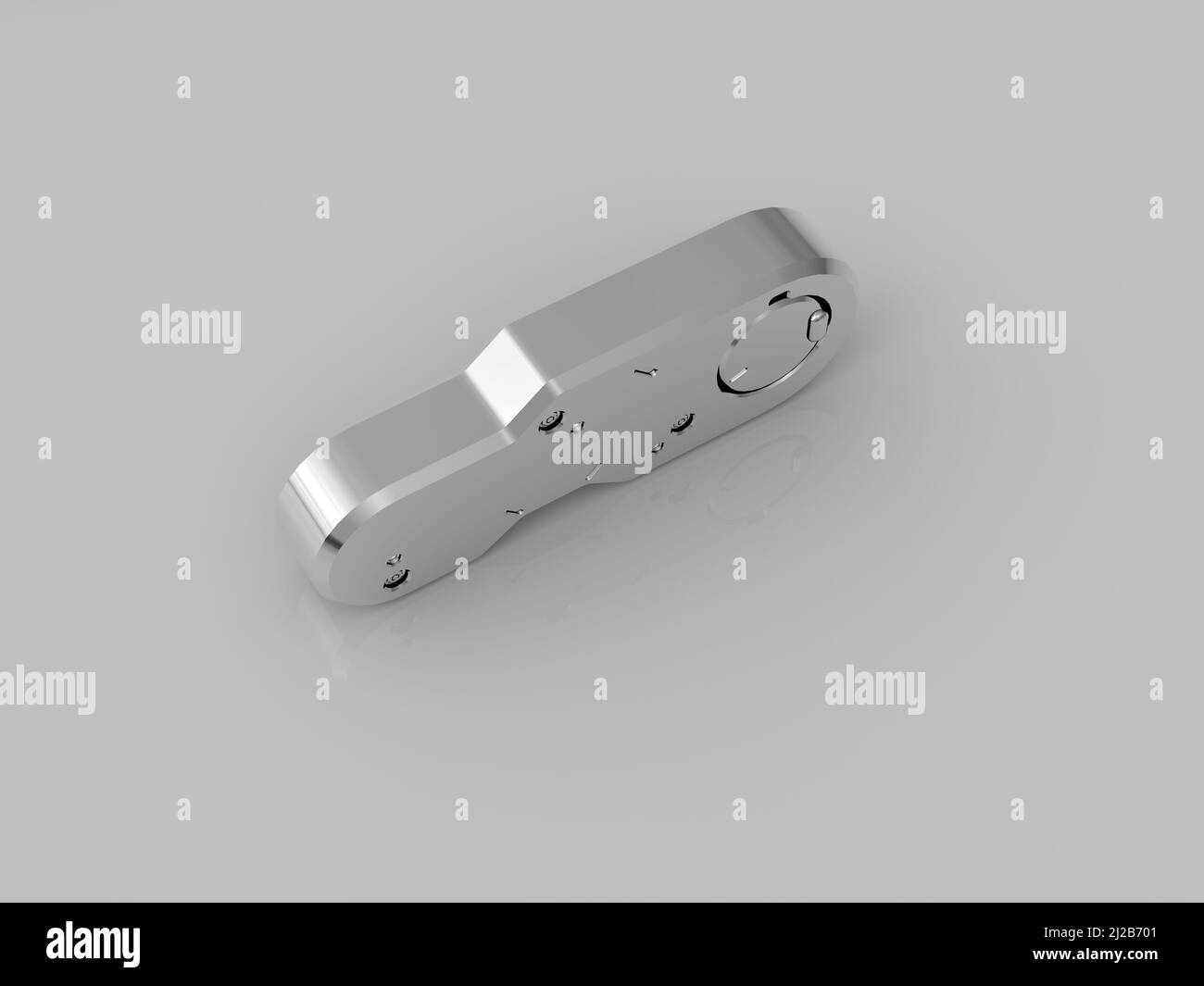 Metal parts on light gray background,3D rendering Stock Photo - Alamy