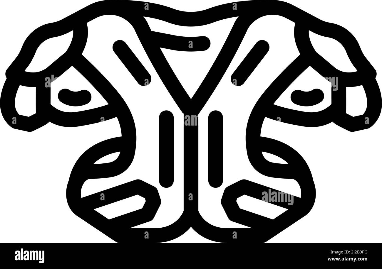 shoulder pads line icon vector illustration Stock Vector