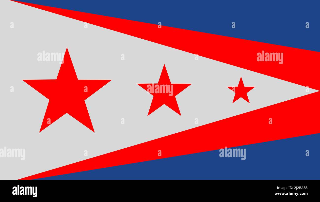 Top view of flag Union, Kentucky, untied states of America. USA patriot and travel concept. no flagpole. Plane design, layout. Flag background Stock Photo