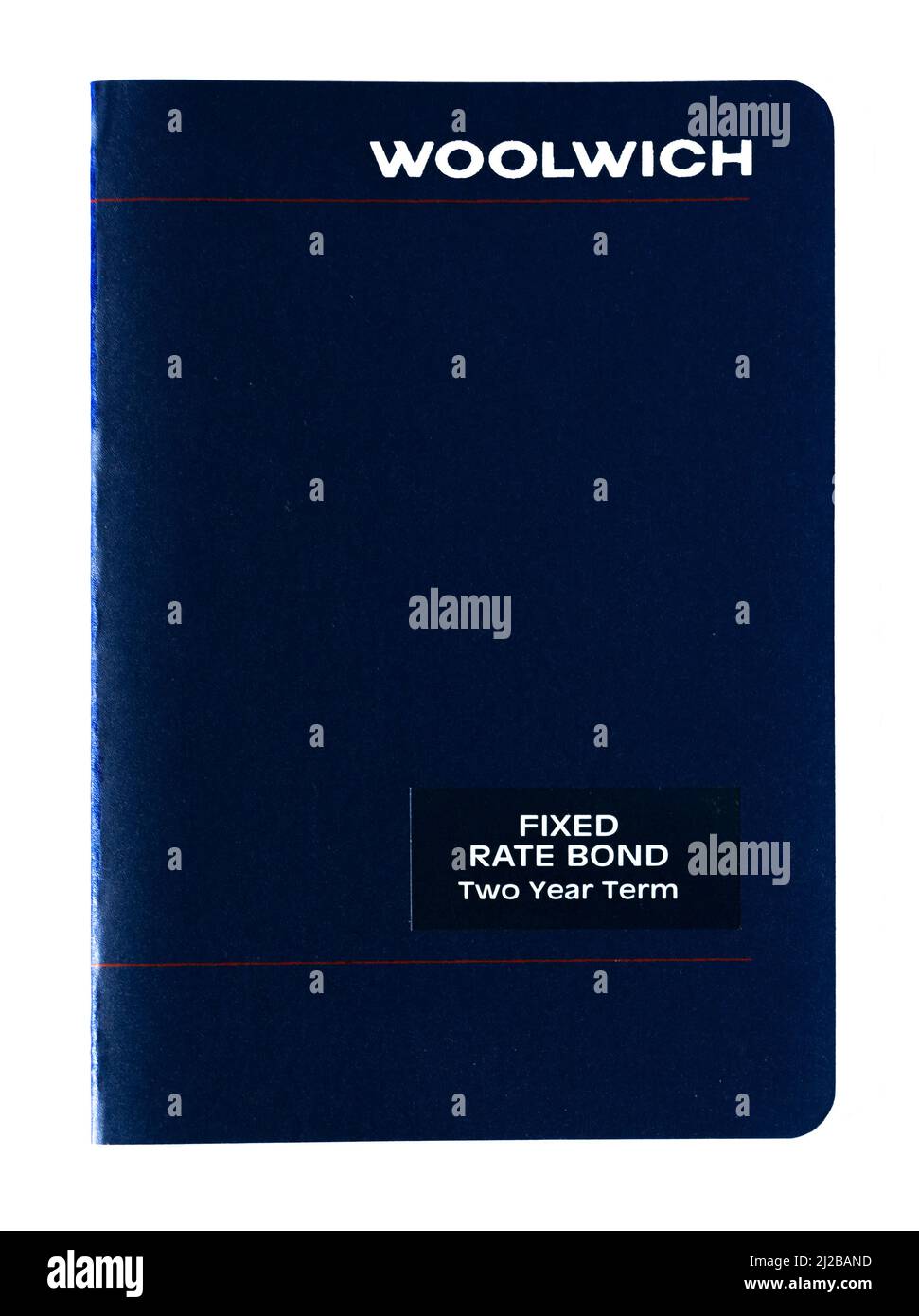 Cover for a Fixed Rate Bond Two Year Term savings book at  Woolwich plc The account was set up in 1997, just after the Woolwich was demutualised and b Stock Photo