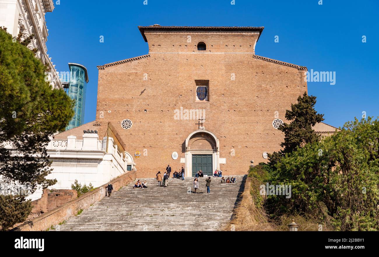 A picture of the Basilica of St. Mary of the Altar of Heaven at and its