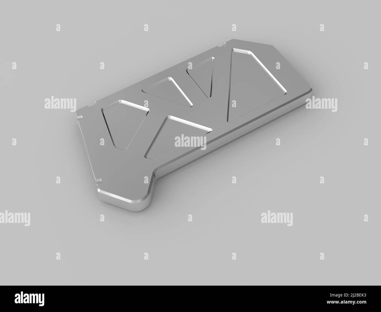 Metal parts on light gray background,3D rendering Stock Photo - Alamy