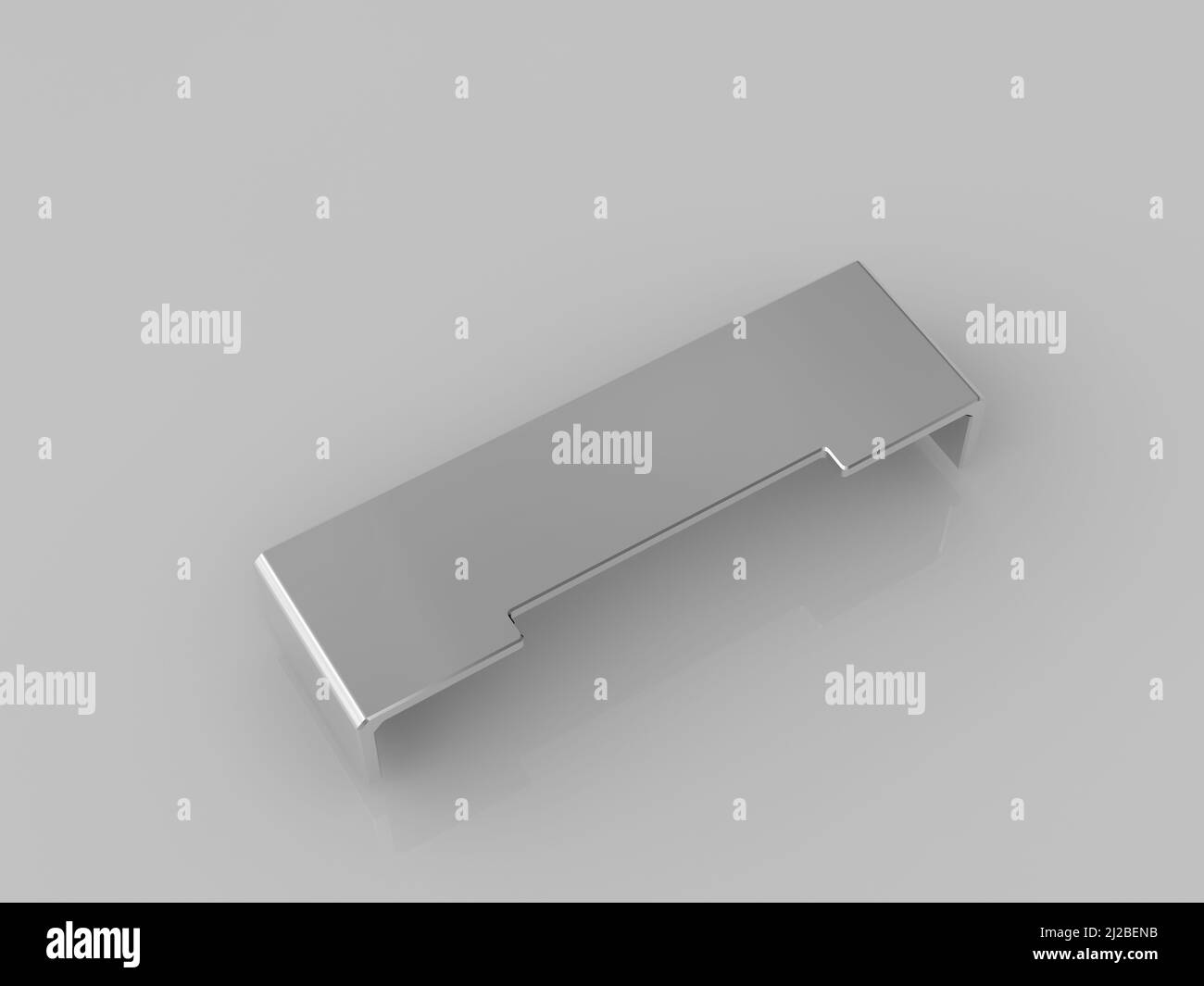 Metal parts on light gray background,3D rendering Stock Photo - Alamy
