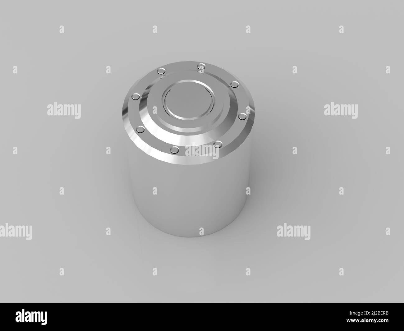 Metal parts on light gray background,3D rendering Stock Photo - Alamy