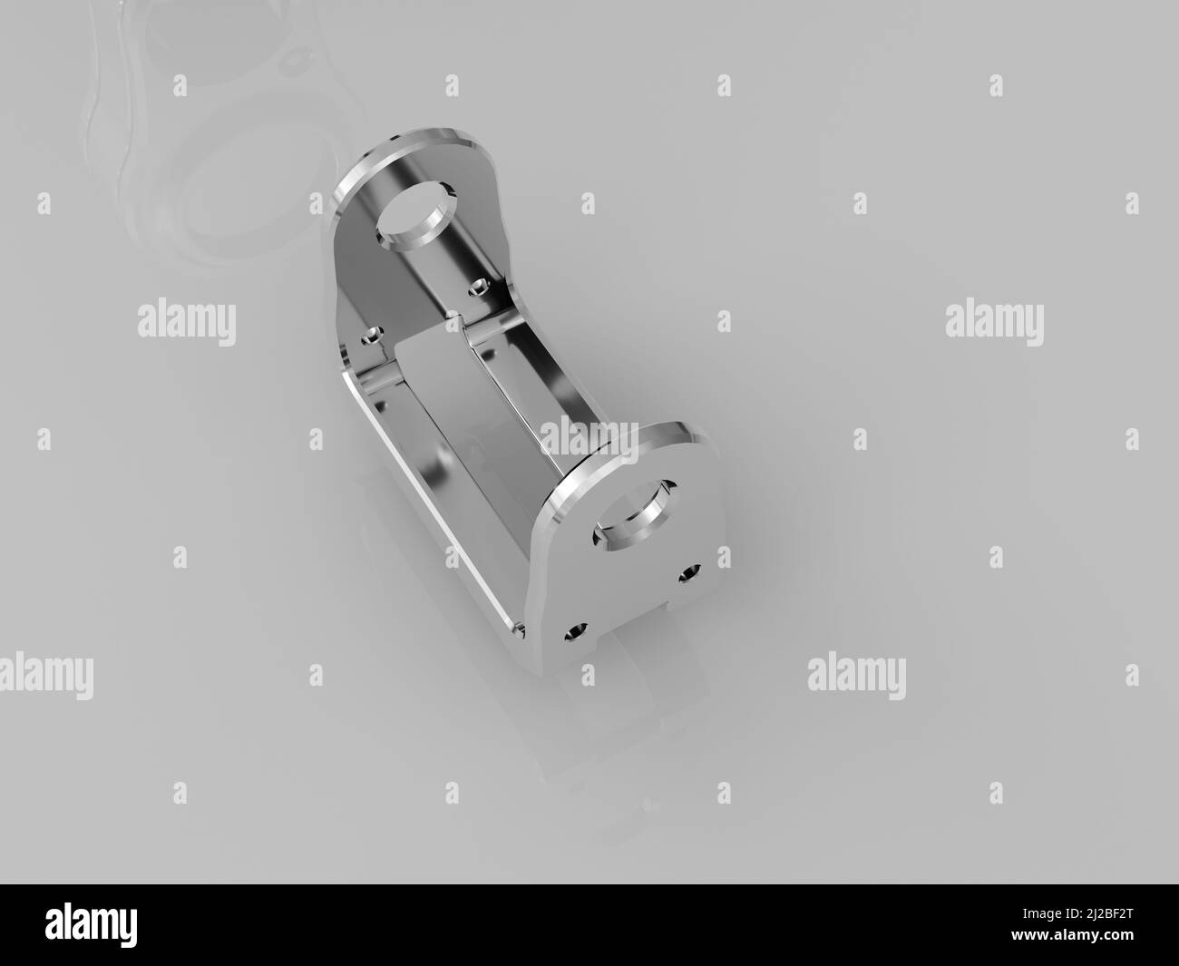 Metal parts on light gray background,3D rendering Stock Photo - Alamy
