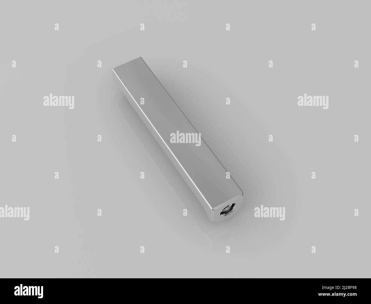 Metal parts on light gray background,3D rendering Stock Photo - Alamy