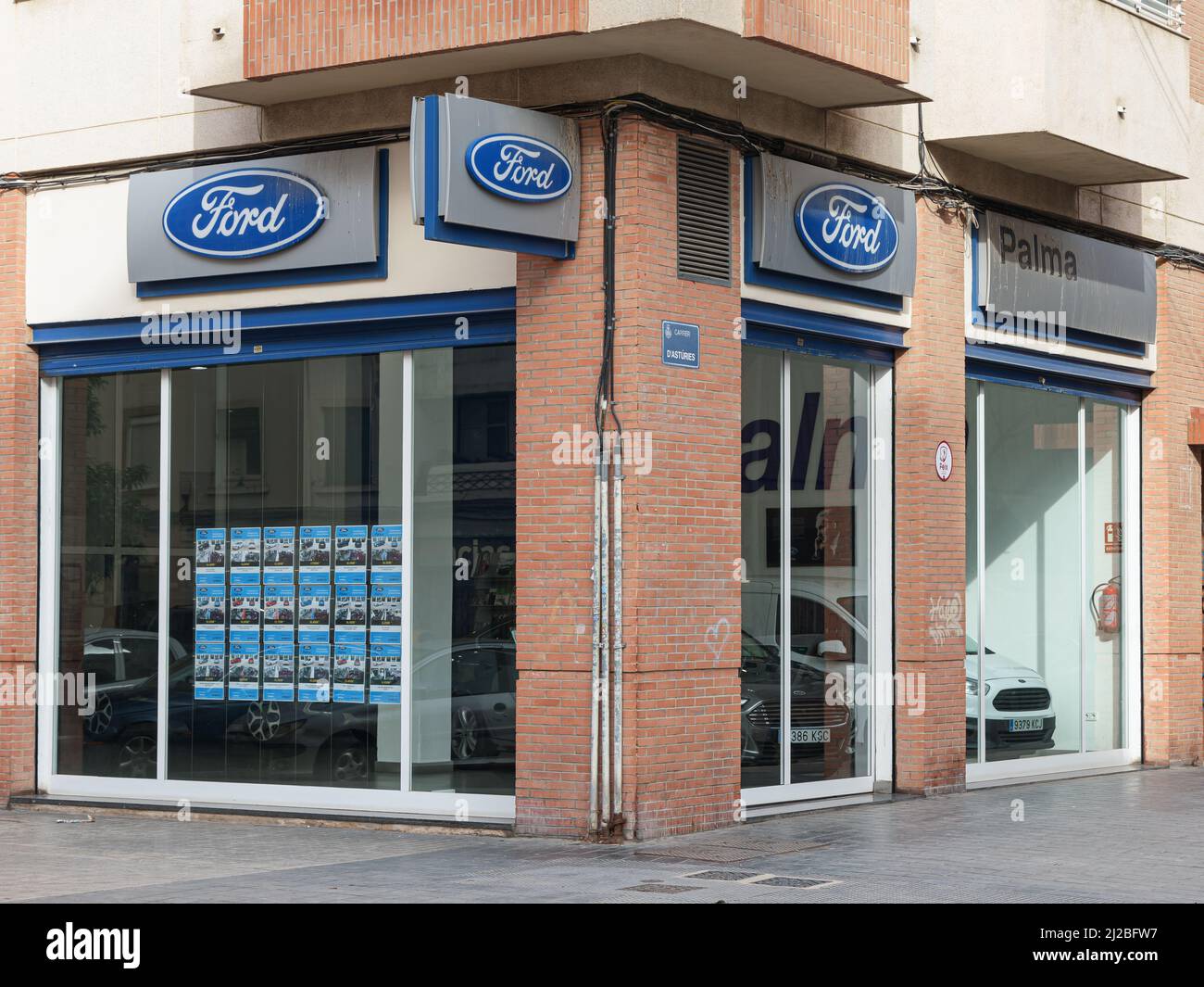 VALENCIA, SPAIN - MARCH 28, 2022: Ford is an American multinational automobile manufacturer Stock Photo