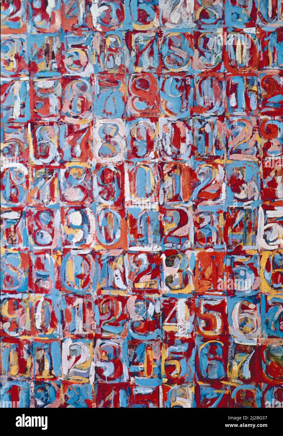 Numbers in Color, Artwork by American artist Jasper Johns, 1959 Stock Photo