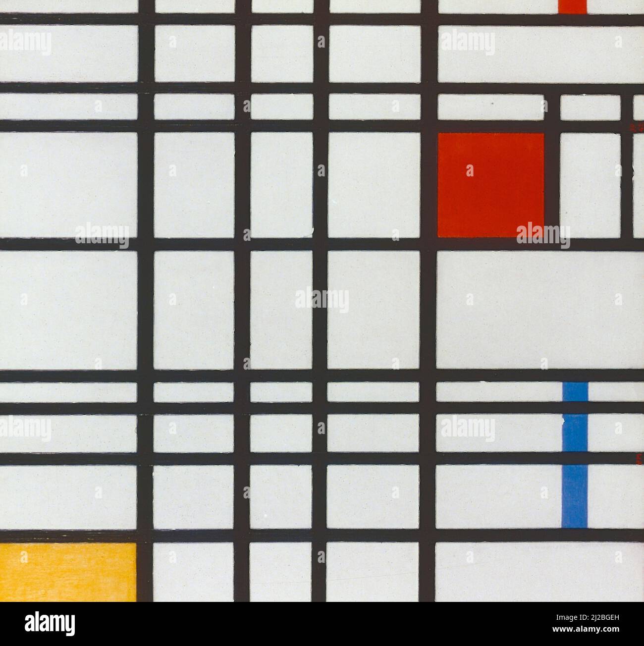 Composition with Red, Yellow, and Blue, by Dutch painter Piet Mondrian ...