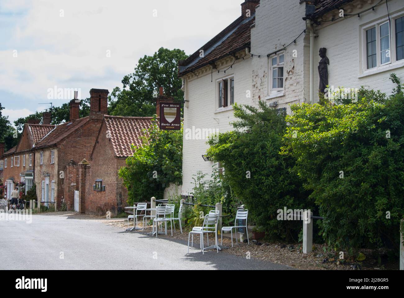 View of Heydon Earle Arms Public house, Heydon Village, Norfolk, Stock Photo