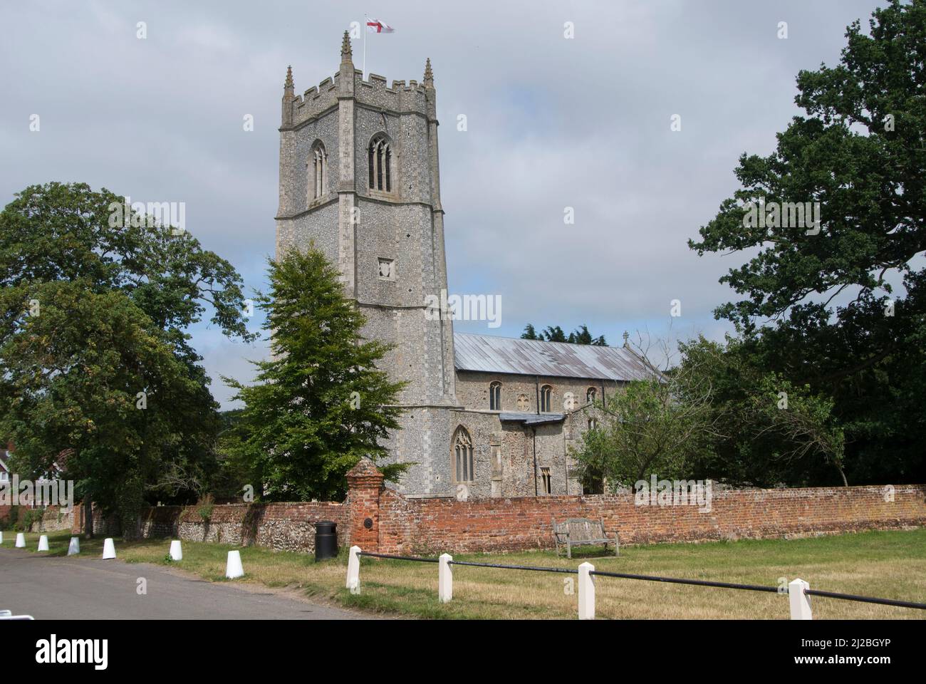 View of the church of St Peter and St Paul, Heydon Village, Norfolk, England Stock Photo