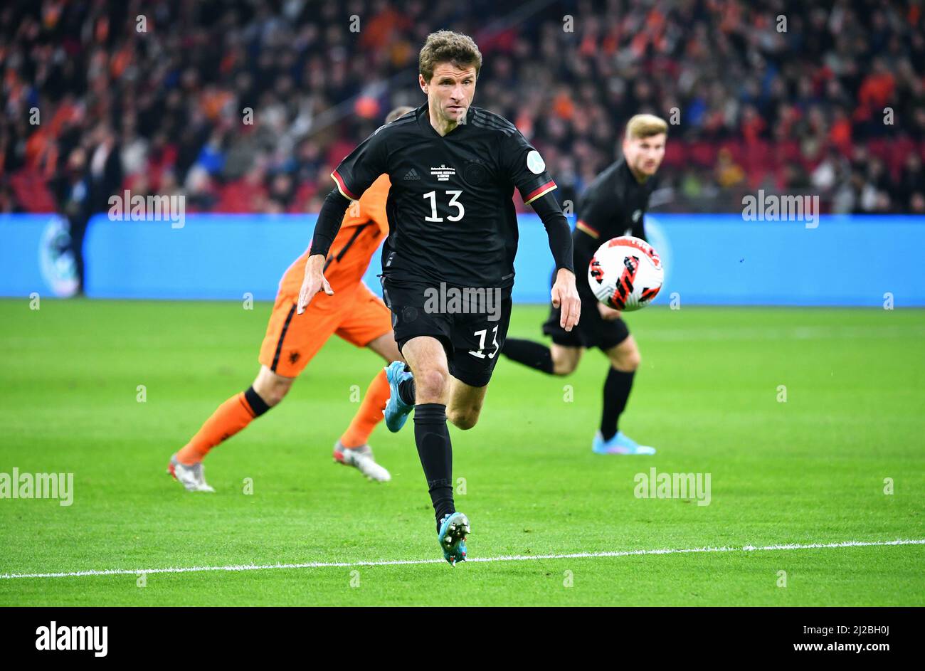 Friendly match, Amsterdam Arena: Netherlands vs Germany; Thomas Müller (GER) Stock Photo
