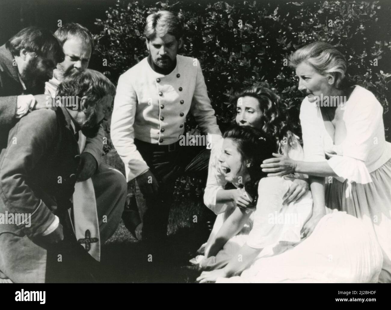 British actresses Emma Thompson and Kate Backinsale, and actor Kenneth Branagh in the movie Much Ado About Nothing, UK 1993 Stock Photo