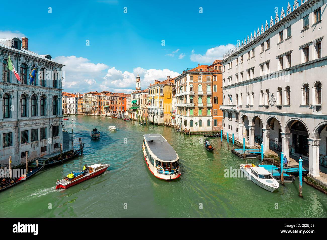Old houses on Grand Canal Venice Italy Stock Photo - Alamy