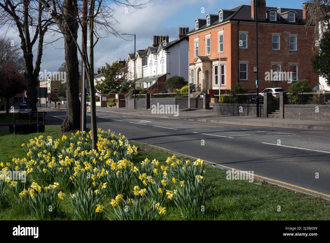 Warwick Road, StratforduponAvon, Warwickshire, England, UK Stock Photo Alamy