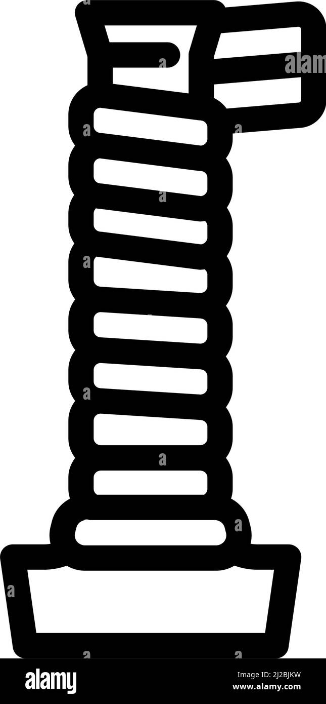 winding on handle line icon vector illustration Stock Vector Image ...
