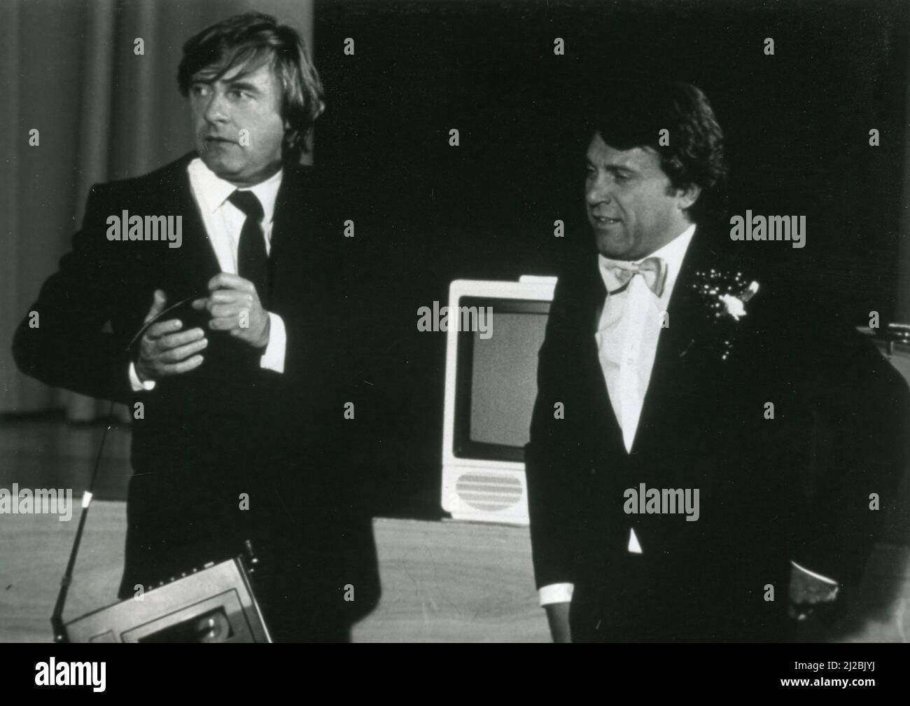 Swiss actor Emil Steinberger and Austrian actor Wolfram Berger in the film Kassettenliebe, Switzerland 1981 Stock Photo
