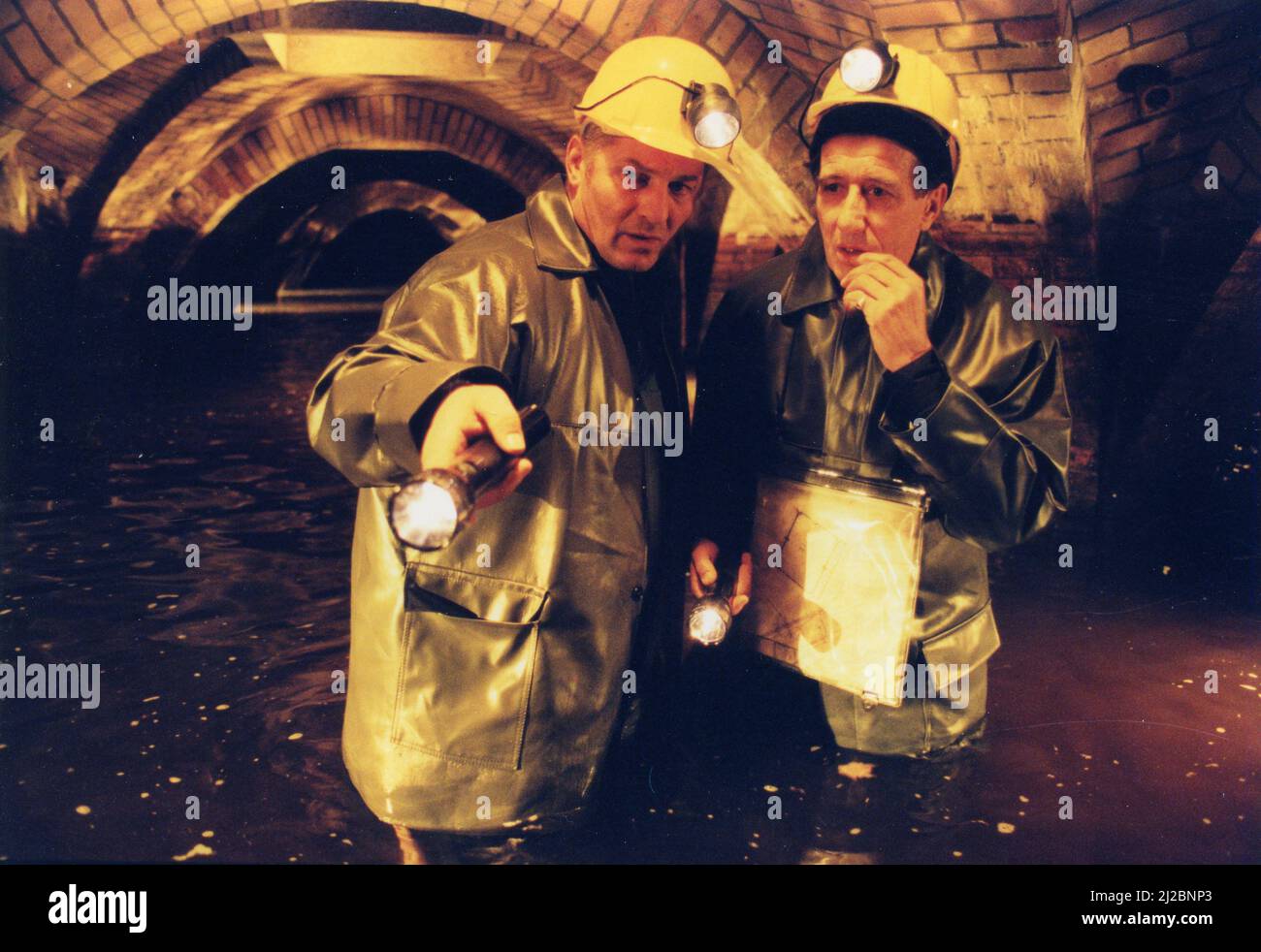 German actors Heinz Hoenig (left) and Rolf Zacher in the TV series Stan Becker - Echte Freunde, Germany 1999 Stock Photo