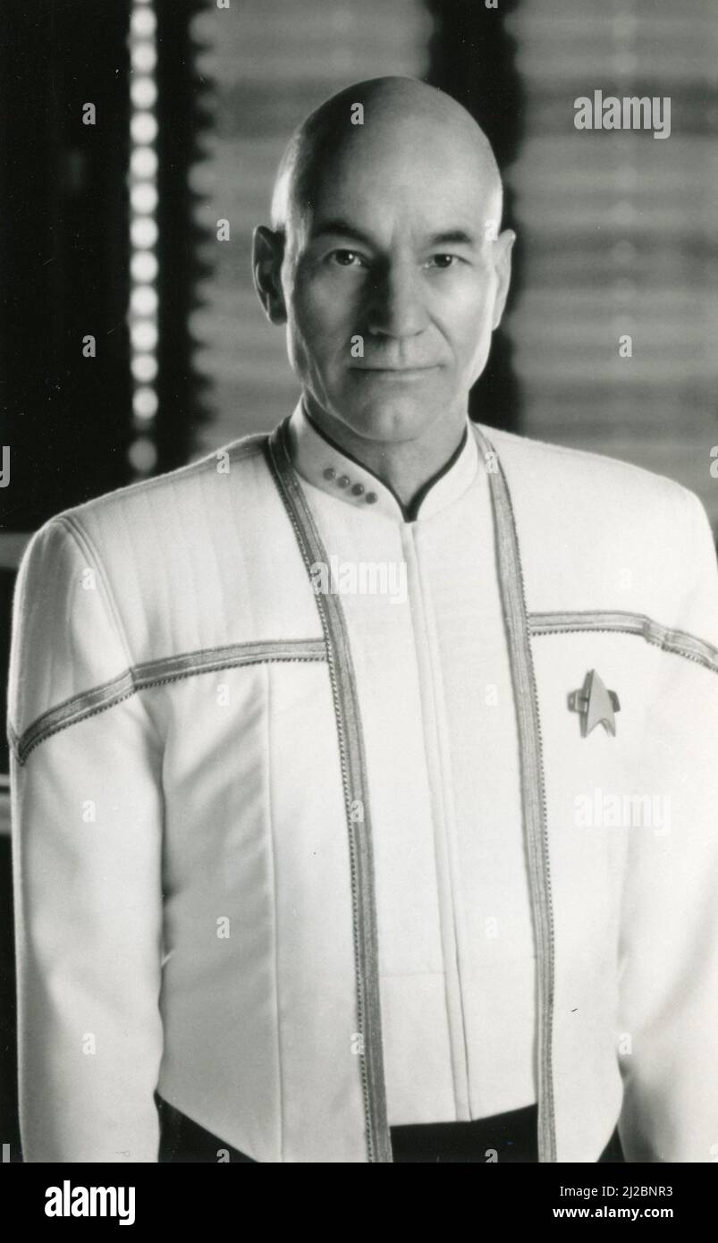 Actor Patrick Stewart in the movie Star Trek: Insurrection, USA 1998 Stock Photo