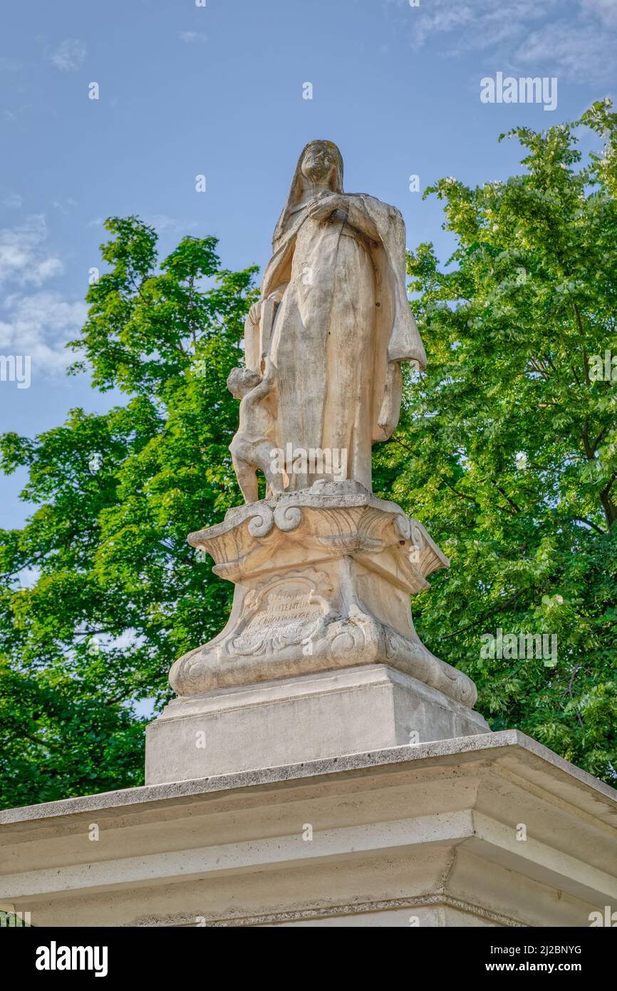 Saint Teresa of Avila statue in Bjelovar Croatia Stock Photo