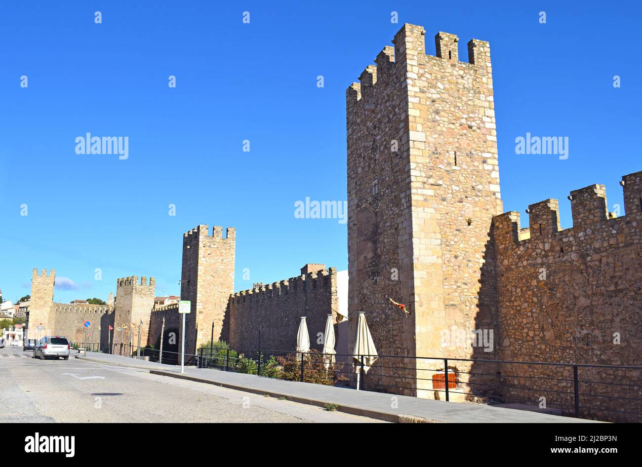 Medieval wall in Montblanc Tarragona Catalonia Spain Stock Photo