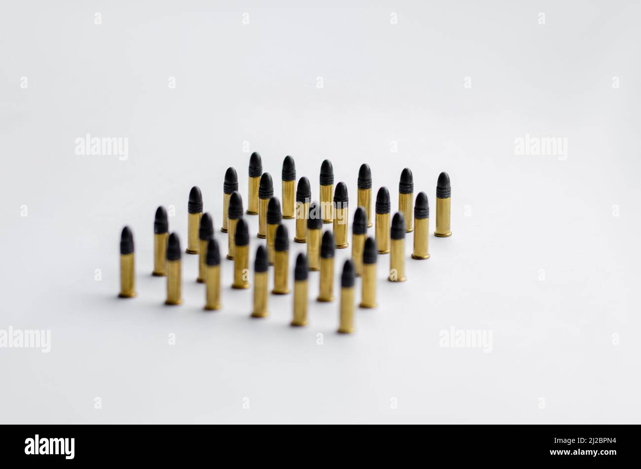 set of different bullets on white background Stock Photo - Alamy