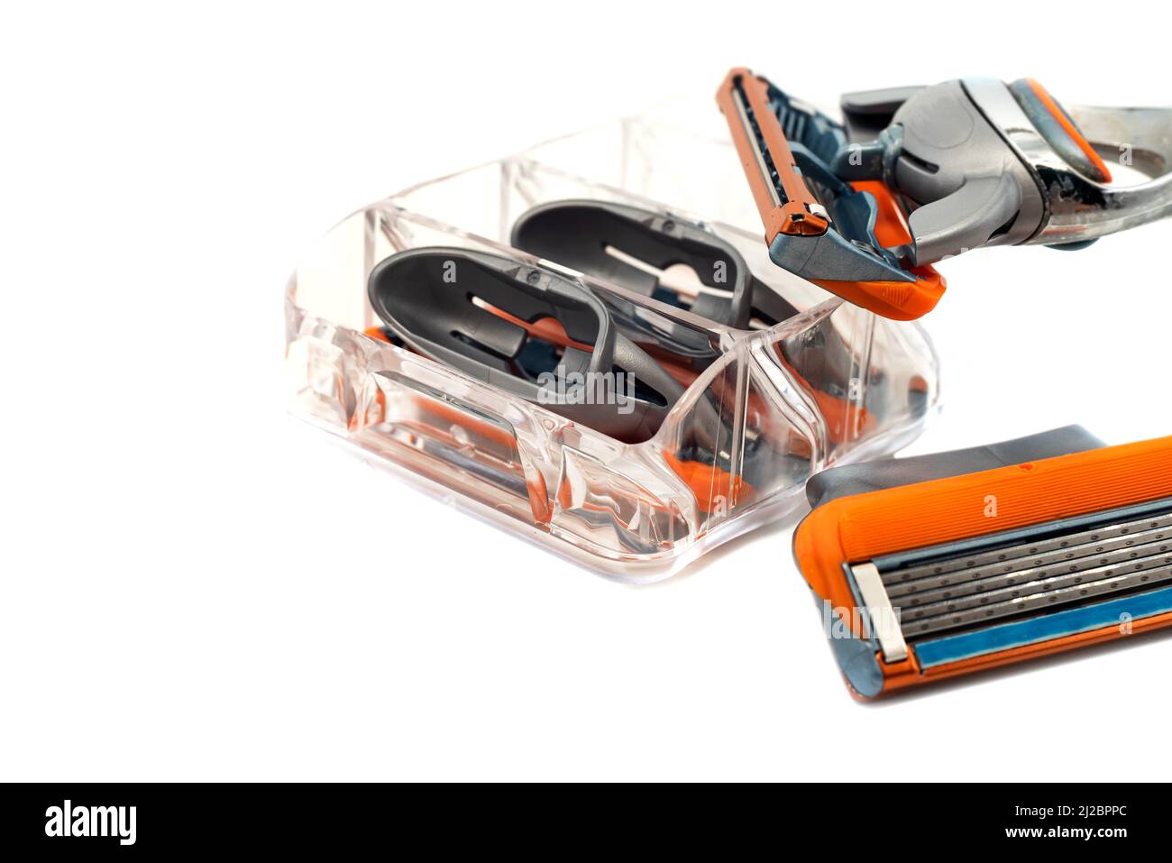 Shaving machine on a white background. Razor Blade Shaving Isolate Stock Photo