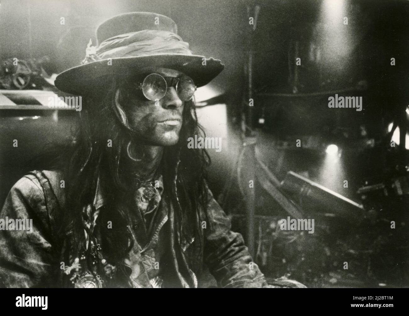 English frontman of rock band Fields of the Nephilim Carl McCoy in the movie Hardware, 1990 Stock Photo