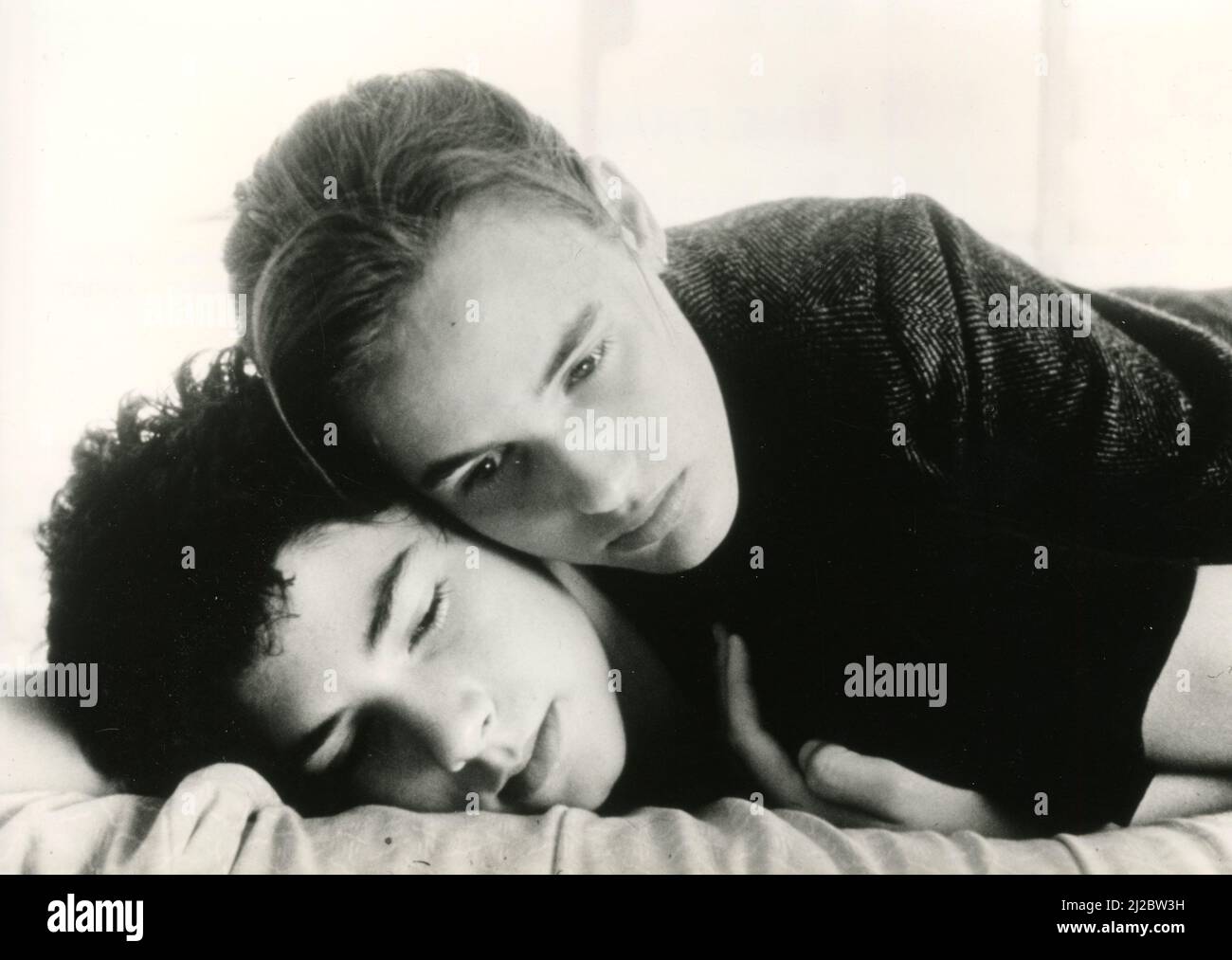 French actress Judith Godreche and actor Melvil Poupaud in the movie The 15 Year Old Girl, France 1989 Stock Photo