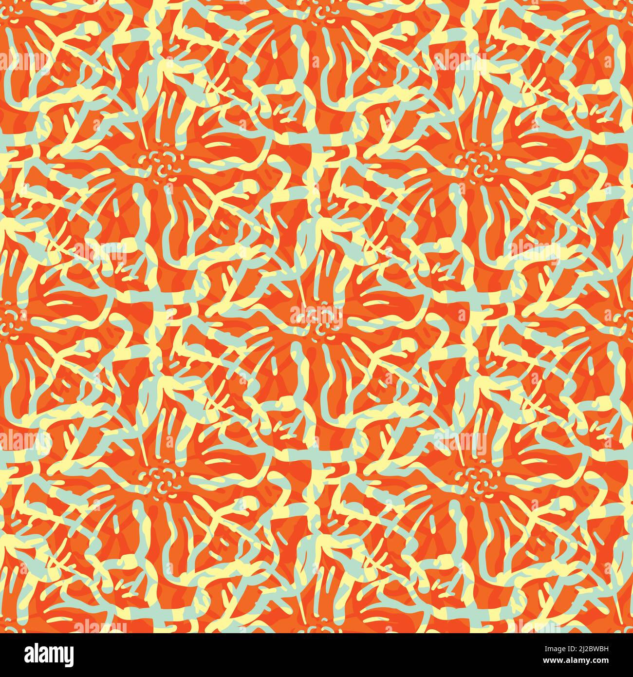 Abstract wild meadow flower seamless texture vector pattern background ...