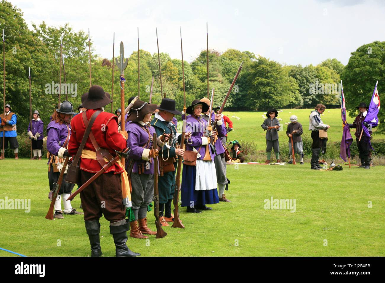 English Civil War Re enactment  Display Stock Photo