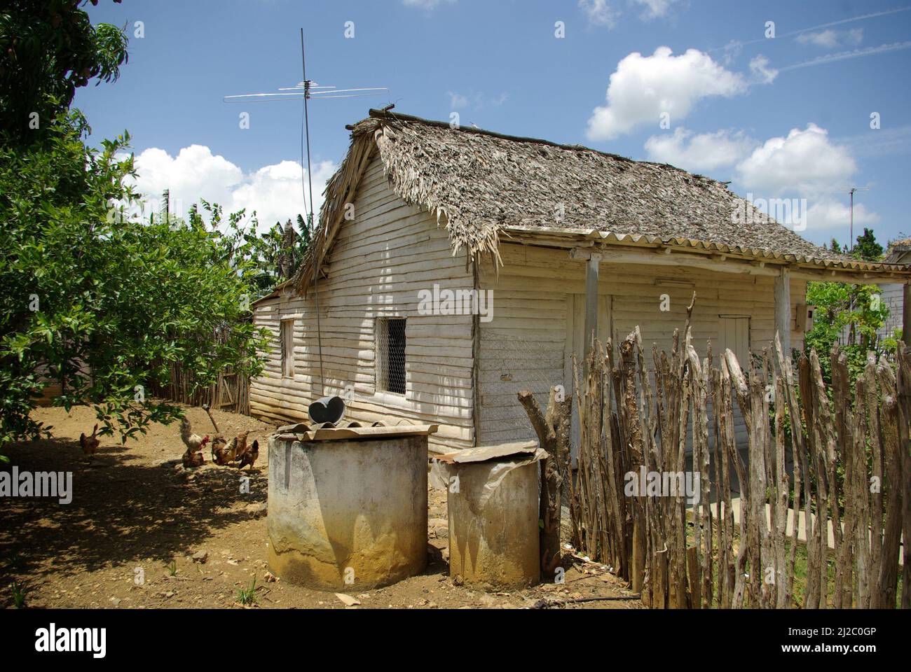 Typical house in the Cuban countryside. Chambas, Cuba, 2010 Stock Photo