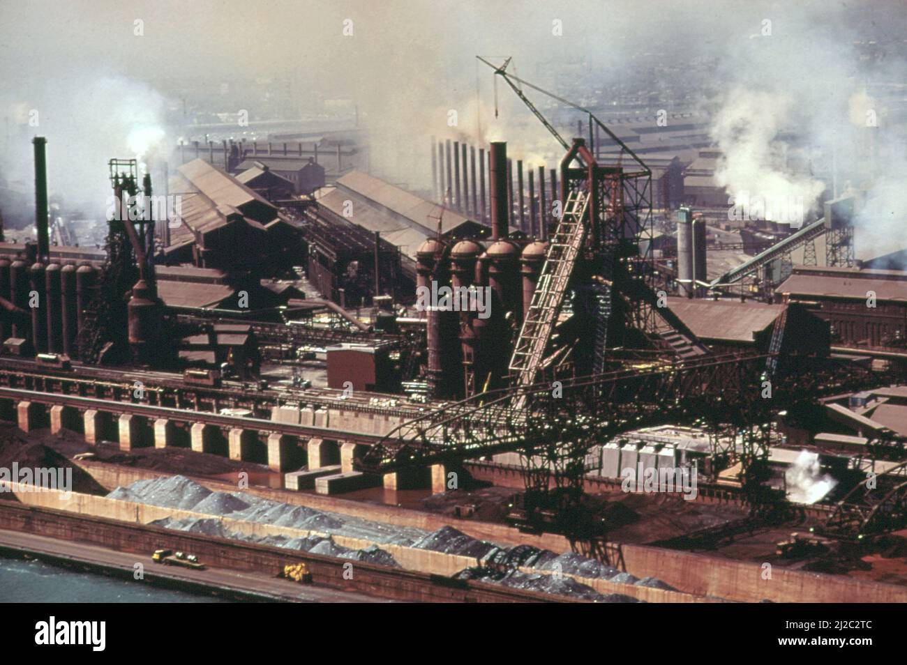 Aerial view of Republic Steel plant ca. 1973 Stock Photo Alamy