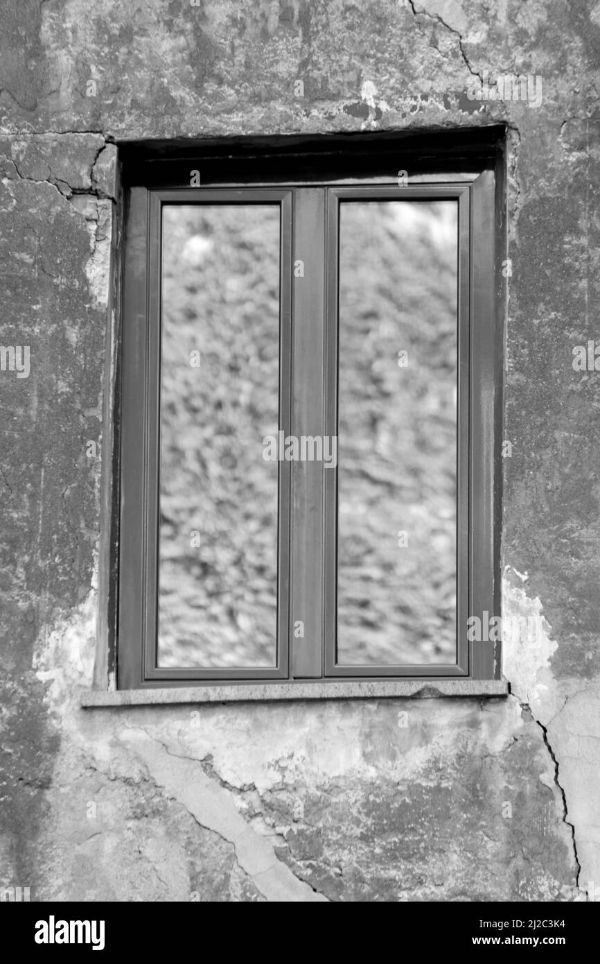 Orange window in building Black and White Stock Photos & Images - Alamy