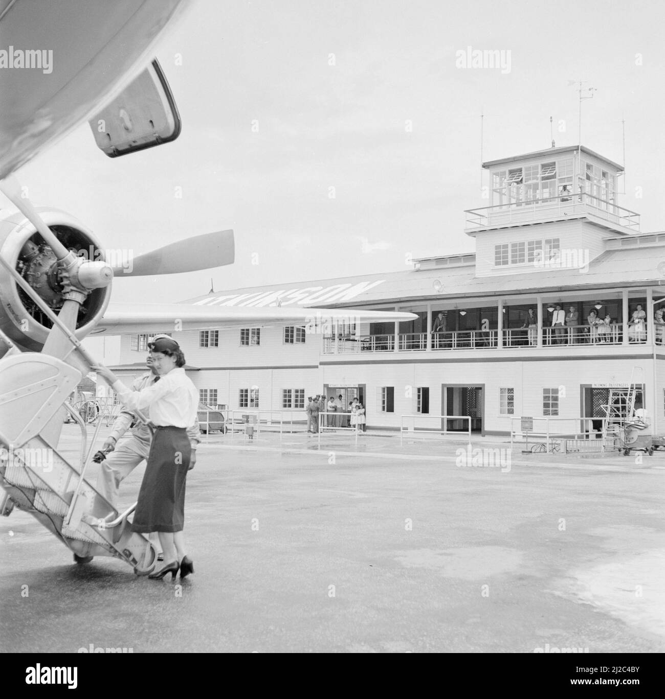Airport Port of Spain in Trinidad ca. October 1, 1955 Stock Photo - Alamy