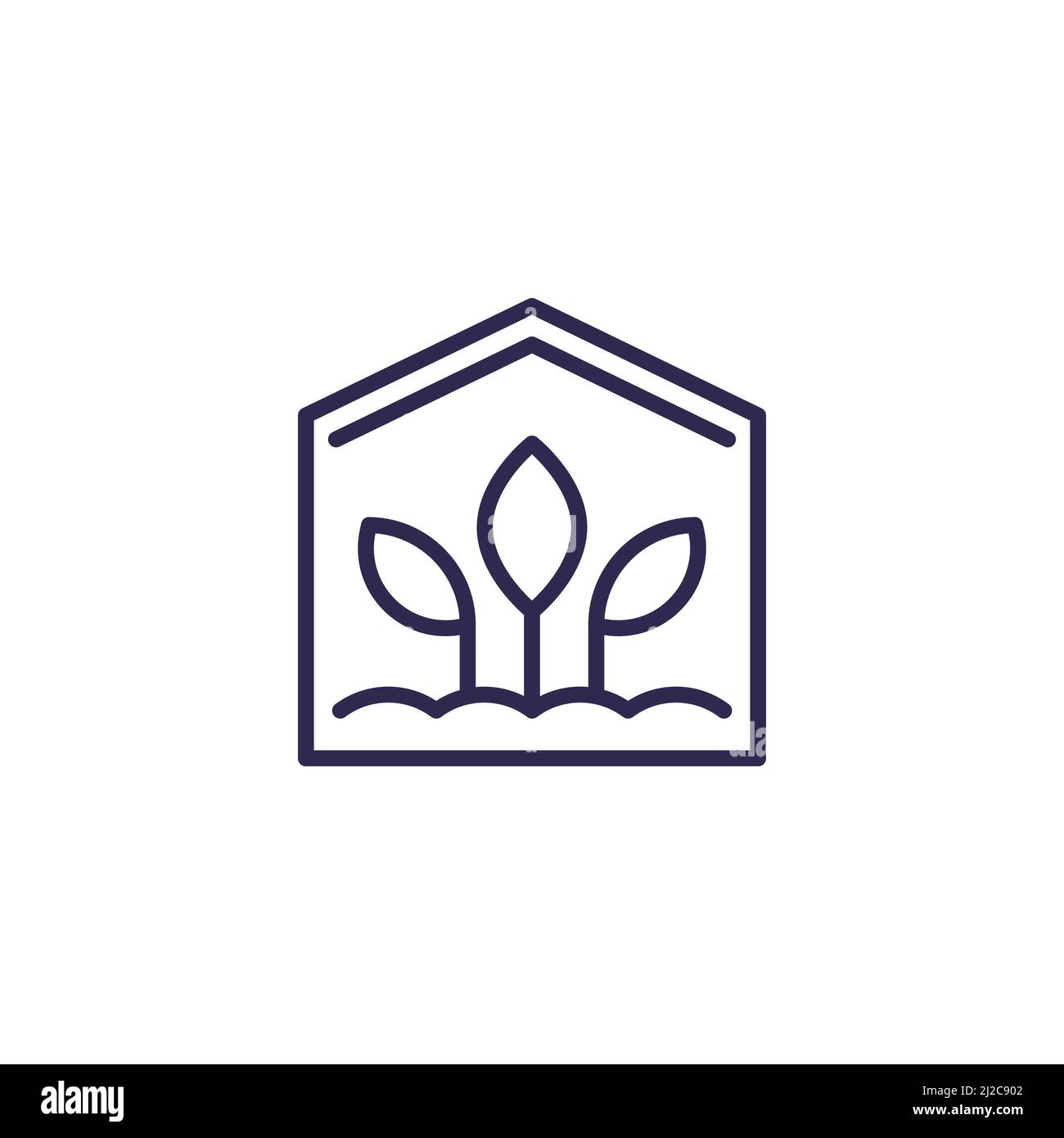 greenhouse line icon on white Stock Vector Image & Art - Alamy