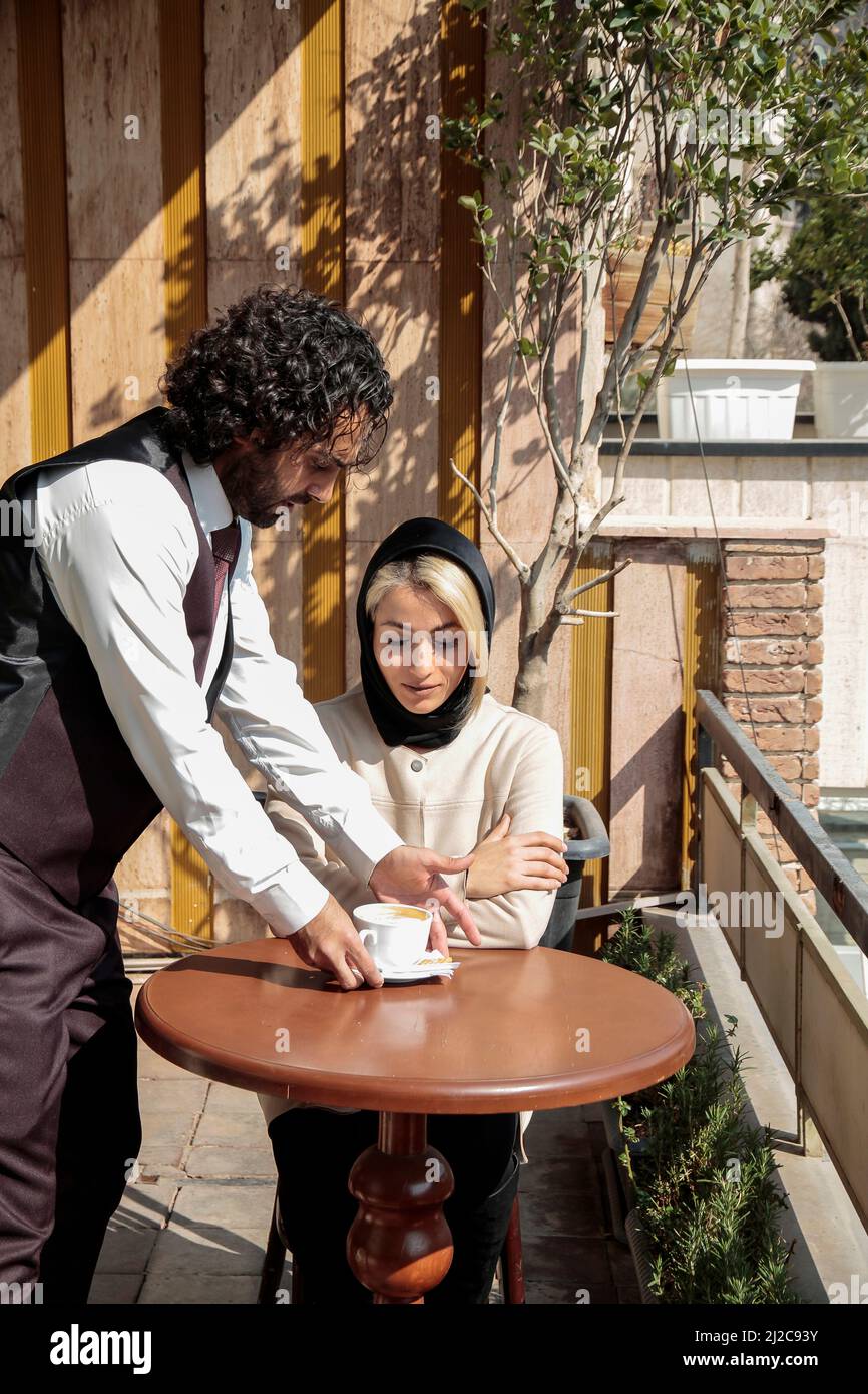A model in a cafe Stock Photo - Alamy