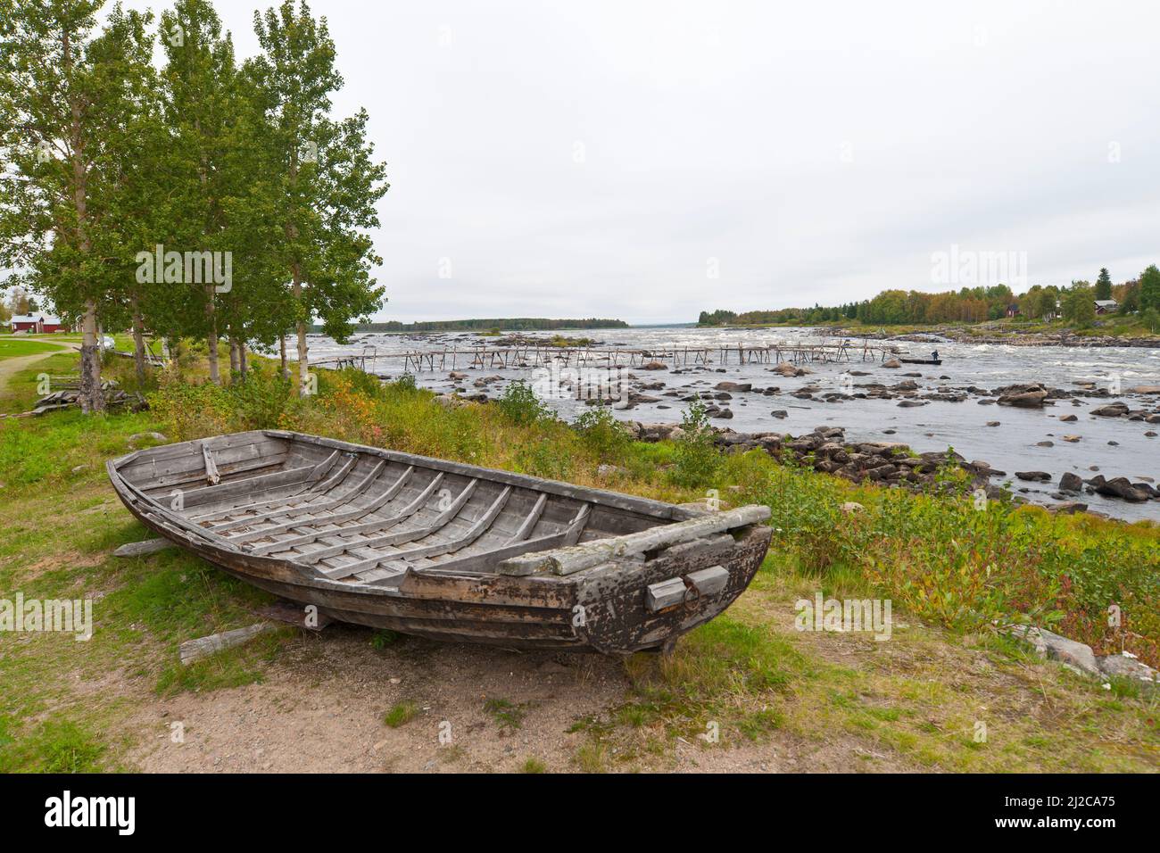 Torne river at Kukkola, Sweden-Finland Stock Photo