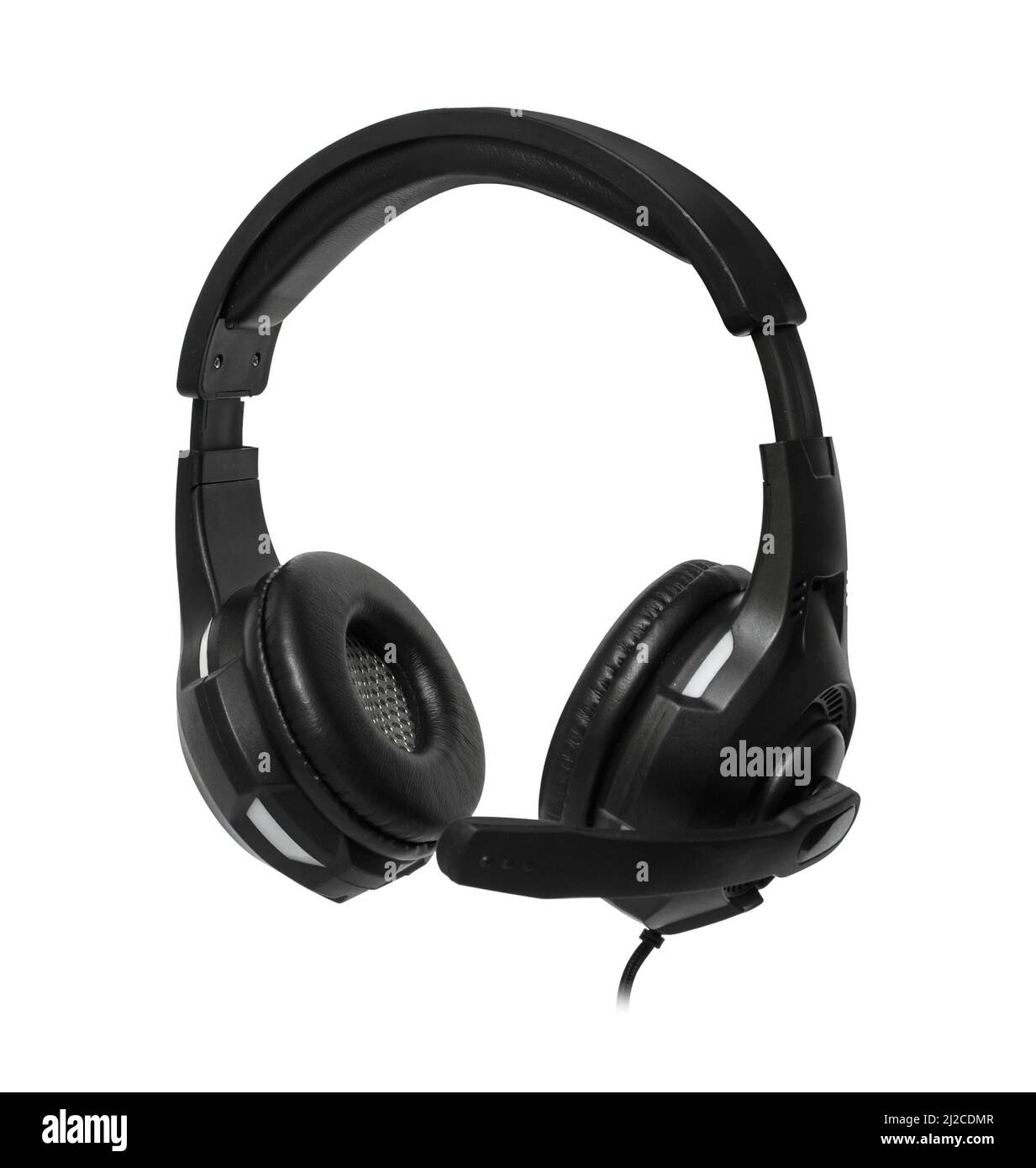 headphones for a computer, headset isolated on a white background Stock