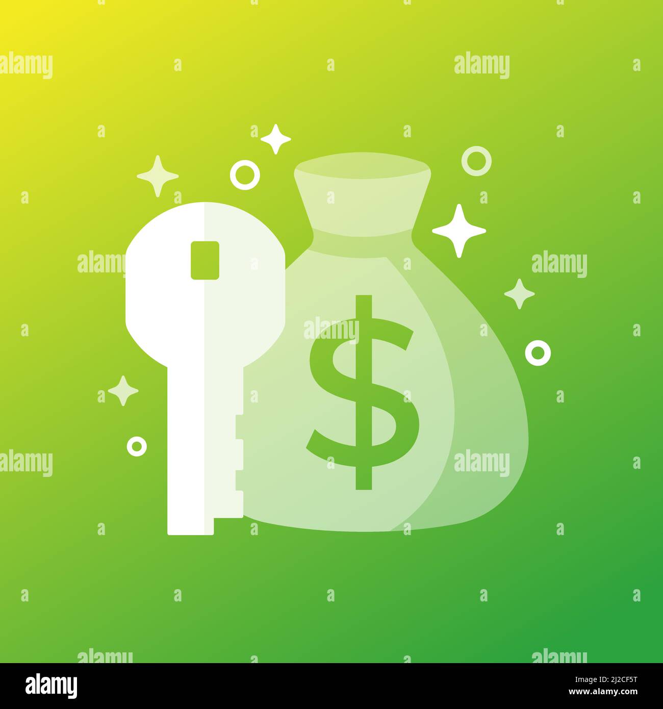 Key money icon with a bag, vector art Stock Vector Image & Art - Alamy