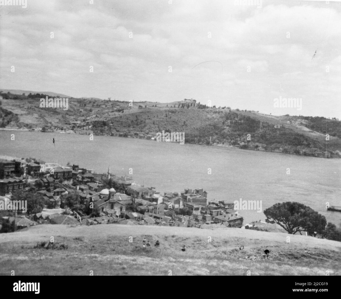 The Bosphorus in Istanbul ca. 1930s-1950s Stock Photo