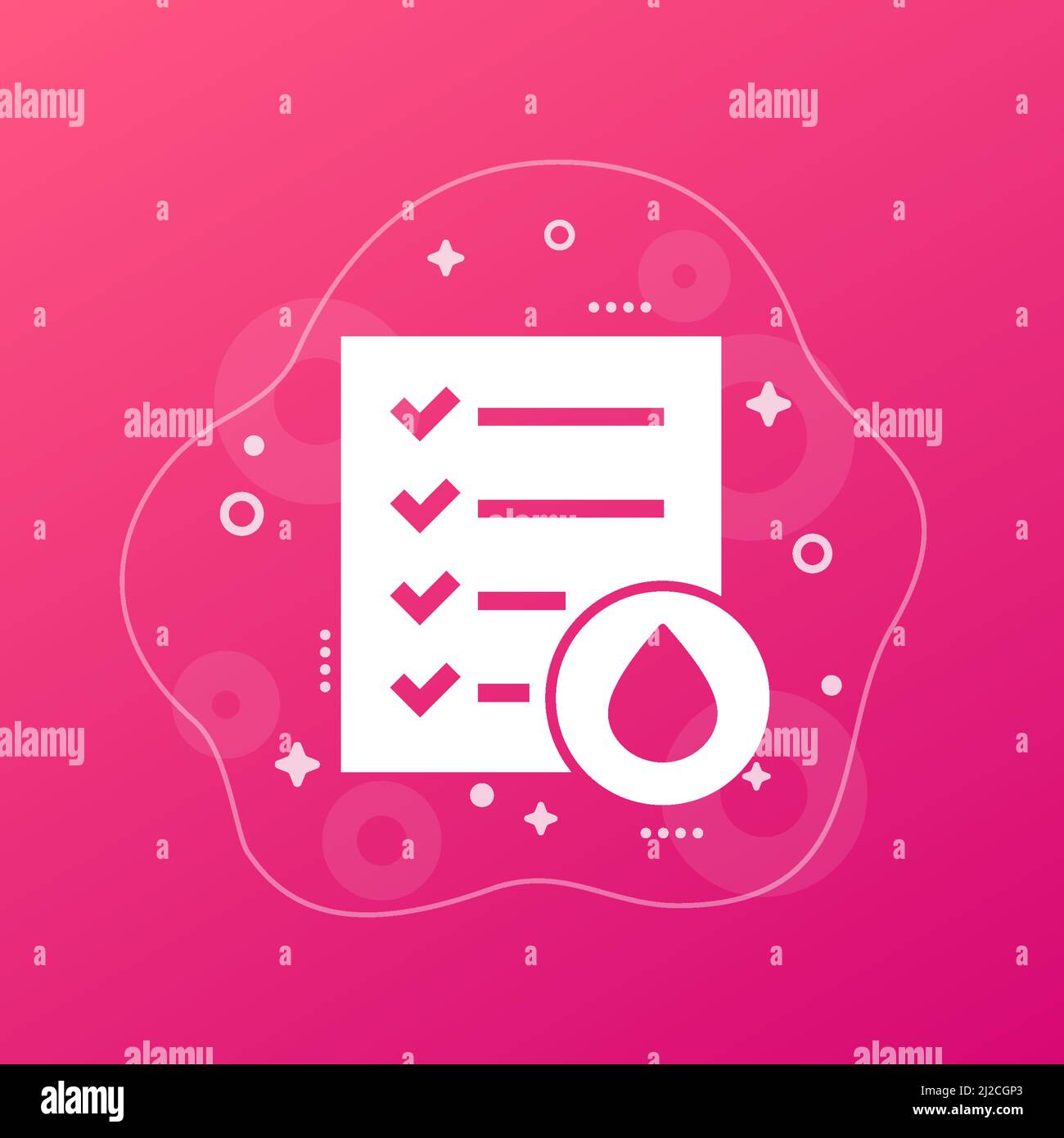 blood test results, medical icon Stock Vector